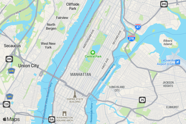 Central Park 5K location map image