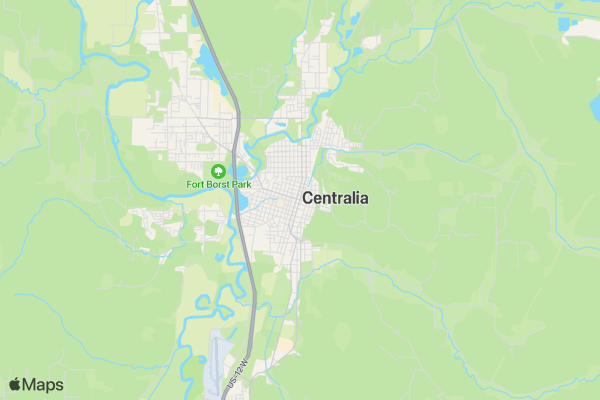 Centralia College Zombie 5k  location map image
