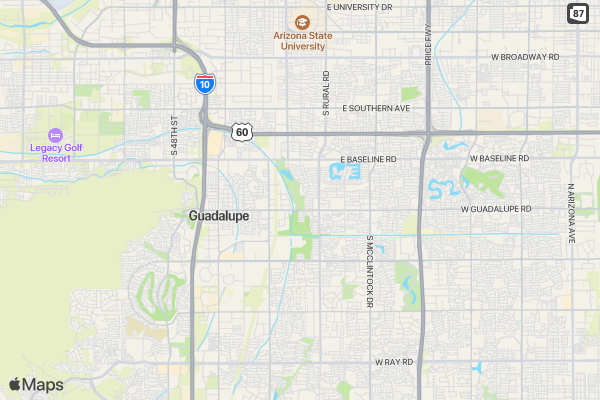 Charlie Rose's Kickin' Kawasaki 5K - Tempe, AZ location map image