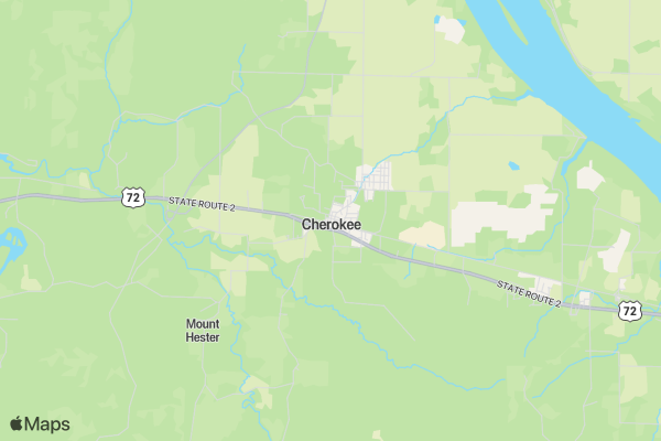 Cherokee Public Library 1 Mile Bubble Fun Run/Walk location map image