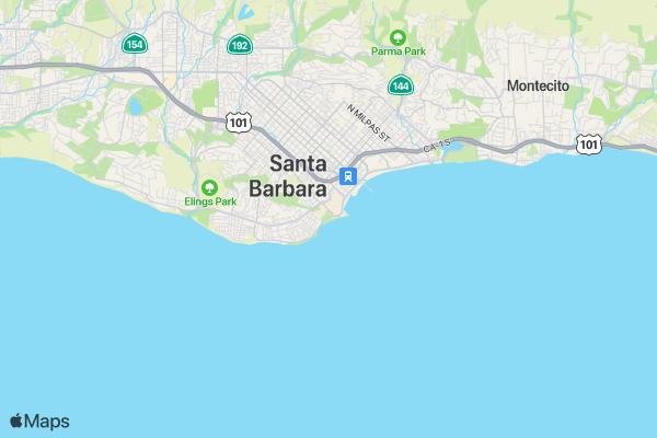 Cheryl Diamond Santa Barbara 5K Schlep location map image