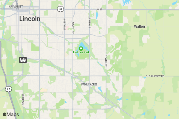 CHI Health-y Fun Run location map image