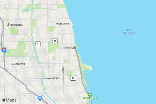 Chicago Lakefront 50/50 location map image