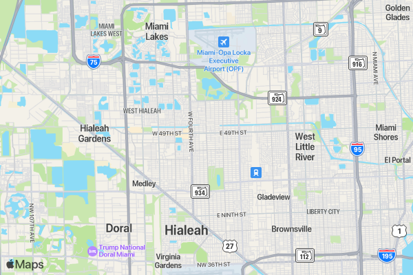 City of Hialeah Turkey Trot location map image