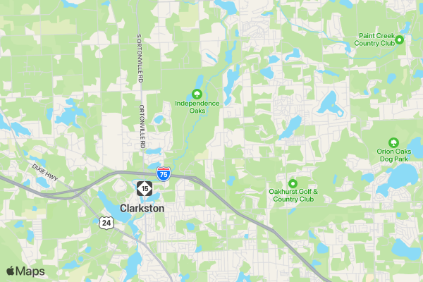 Clarkston run location map image