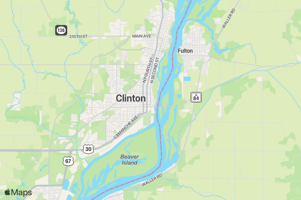 Clinton Half Marathon location map image