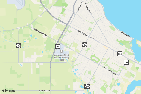 Coastal Bend Tiger Mile Challenge location map image