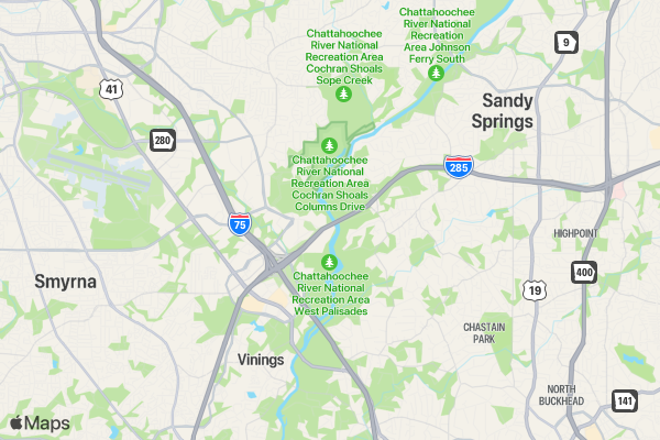 Coffee & Wine Lovers Run ATLANTA location map image
