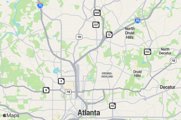 Coffee Lovers Run 5K/10K/13.1 ATLANTA location map image