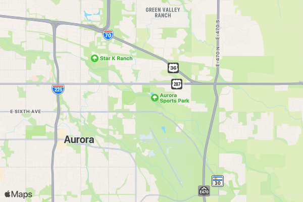 Coffee Lovers Run 5K/10K/13.1 DENVER/AURORA location map image