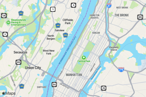 Coffee Lovers Run 5K/10K/13.1 NYC location map image
