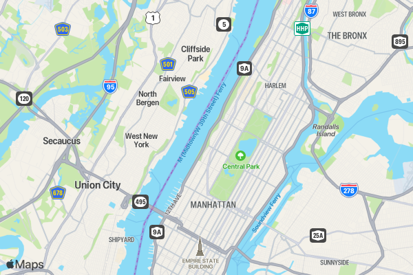 Coffee Lovers Run 5K/10K/13.1 NYC location map image