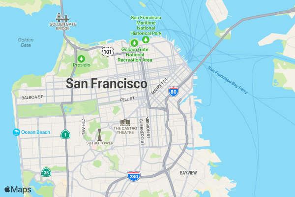 Coffee Lovers Run 5K/10K/13.1 SAN FRANCISCO location map image