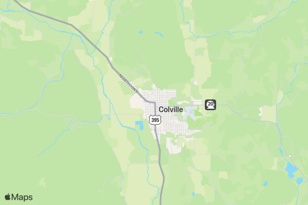 Colville Country Roads Half Marathon & 10K location map image