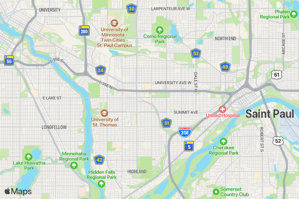 Concordia Earth Day 5K location map image