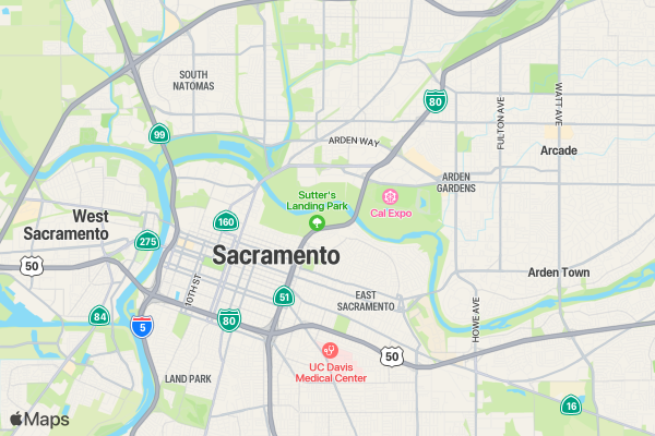 Cookie Dash 5K/10K/13.1 SACRAMENTO location map image