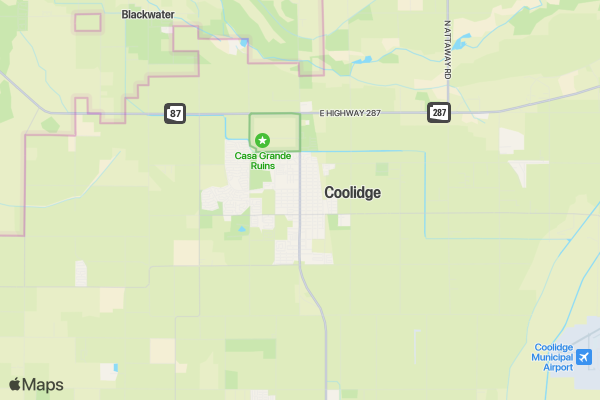 Coolidge Cotton Days 5K location map image