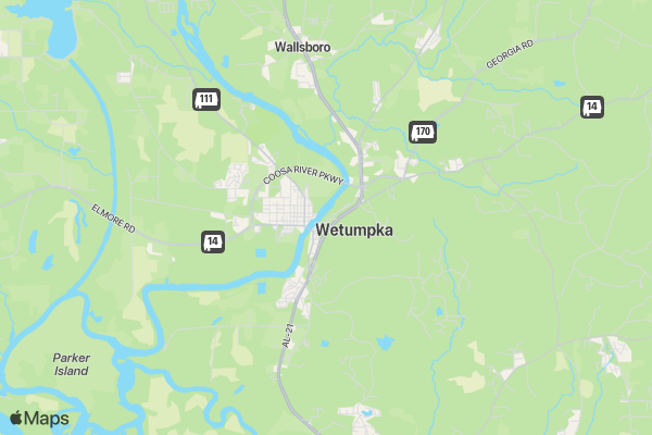 Coosa River Challenge XIX location map image