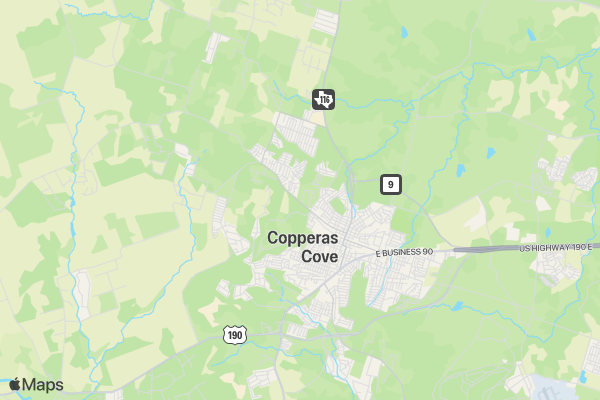 Copperas Cove Food Truck 5k location map image