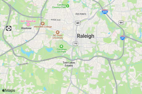 Daiquiri Dash 5K Run RALEIGH location map image