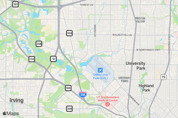 Dallas - FoDU 5K for Hope location map image