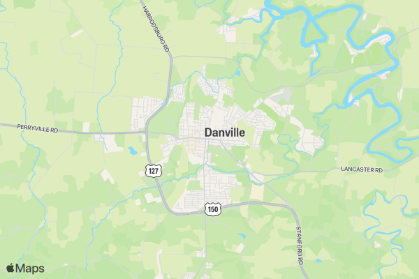 Danville Turkey Trot 5K Run/Walk location map image