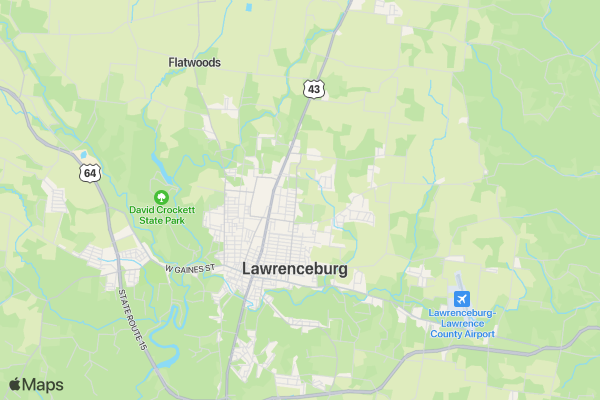 David Crockett 50K and 10K location map image