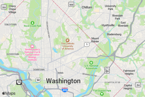 DC for Solar Fun Run location map image