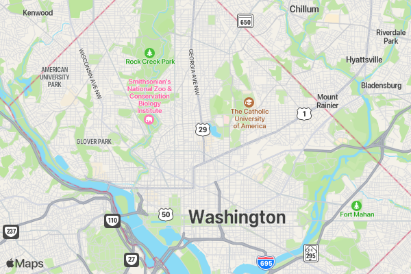 DC Grad Week 5K Walk & Run location map image