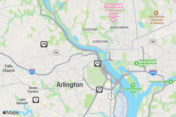 DC Half and Half Marathon location map image