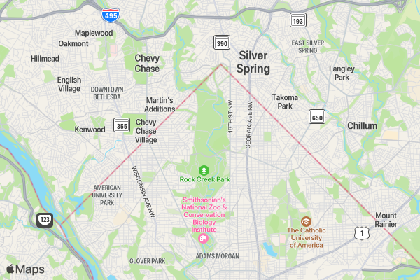 DC Hunger Walk & 5K Run location map image