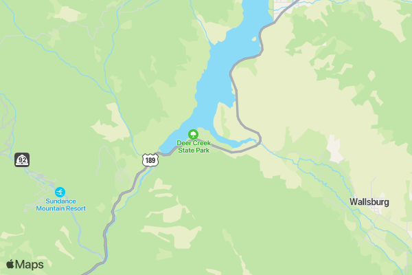 Deer Creek Open Water Marathon Swim location map image