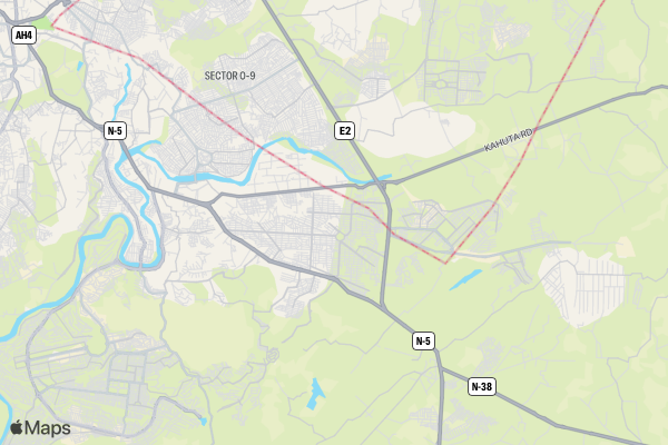 Defence Islamabad Half Marathon 2020 location map image