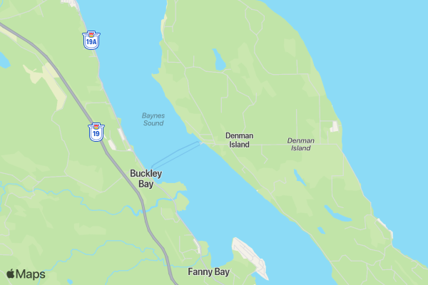 Denman Island Blackberry Run location map image