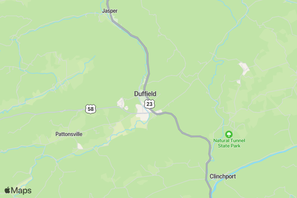 Duffield Daze 5K location map image