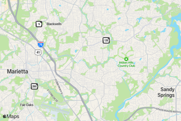 East Cobb Middle School Superhero 5k/1 Mile Fun Run location map image