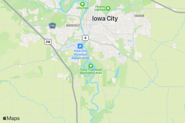 Eastern Iowa Miles for Myeloma location map image