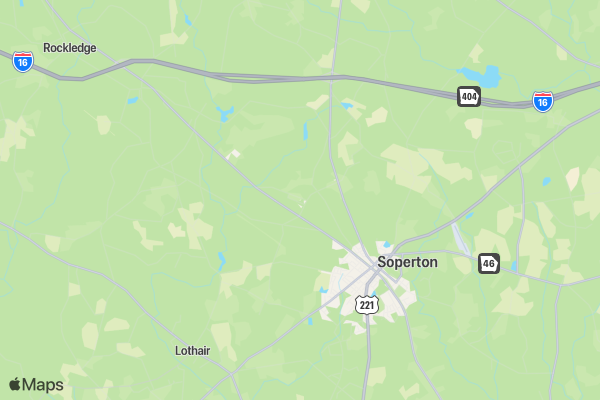 Easterseals Middle Georgia 5K Color Run location map image