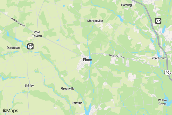 Elmer Library Harvest Day 5K location map image