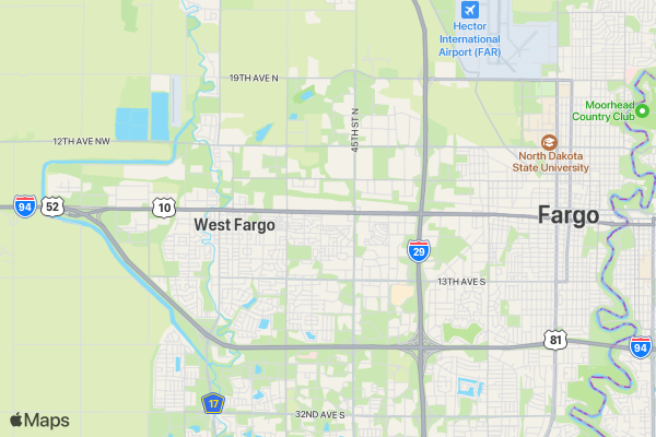 Fargo Round 1 location map image