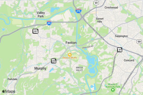Fenton Fun Run location map image