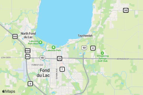 Fond du Lac Festival Foods Turkey Trot location map image