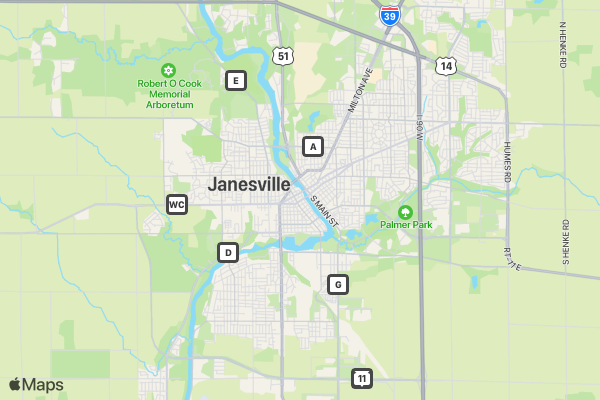 Janesville Festival Foods Turkey Trot location map image
