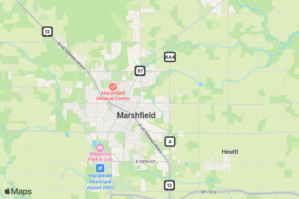 Marshfield Festival Foods Turkey Trot location map image
