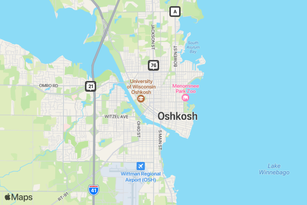 Oshkosh Festival Foods Turkey Trot location map image