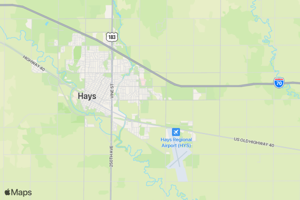 FHSU Christian Challenge-- Miles for Missions  location map image