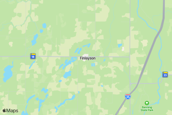 Finlayson 4th of July 5k location map image