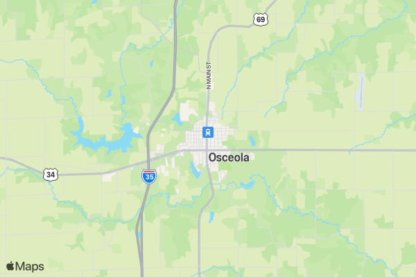 Firecracker 5k Fun Run - Osceola location map image