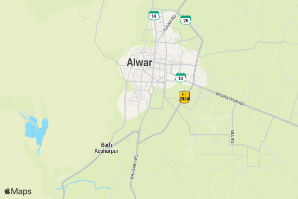 Footprint Alwar Half Marathon location map image