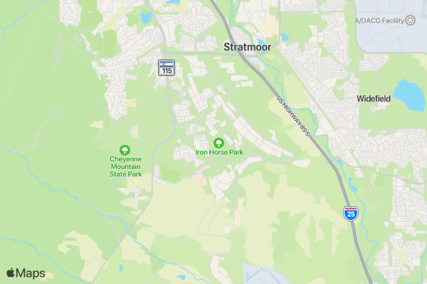 Fort Carson Emergency Services 5K location map image